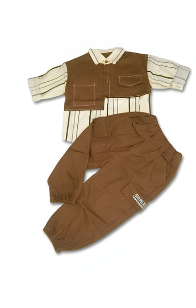 Premium Imported Shirt & Cargo Jogger Style Pant Set (2–6 Years)