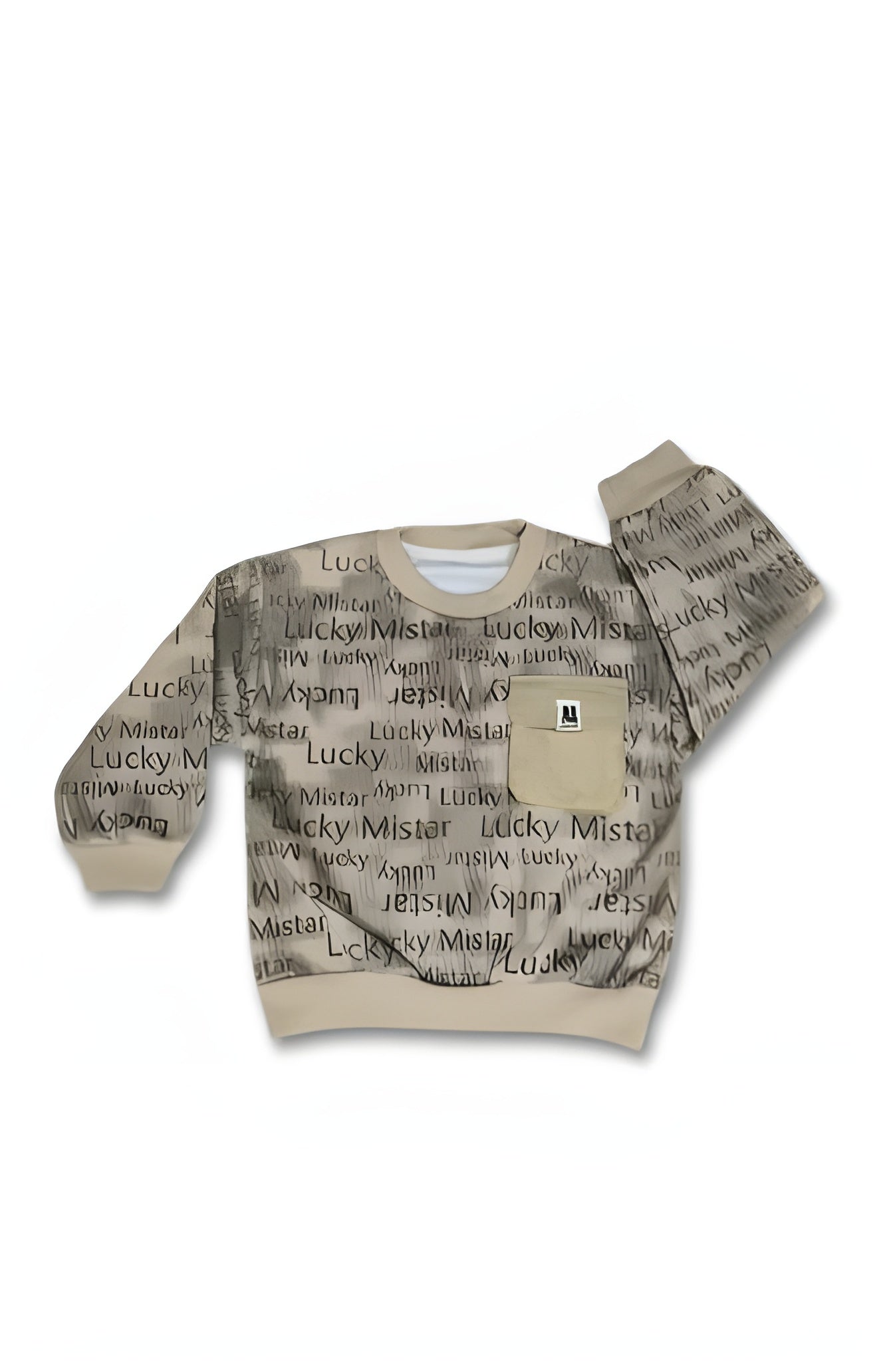 Premium Imported "Lucky Mistar" Sweatshirt & Denim Jeans Set (2–6 Years)