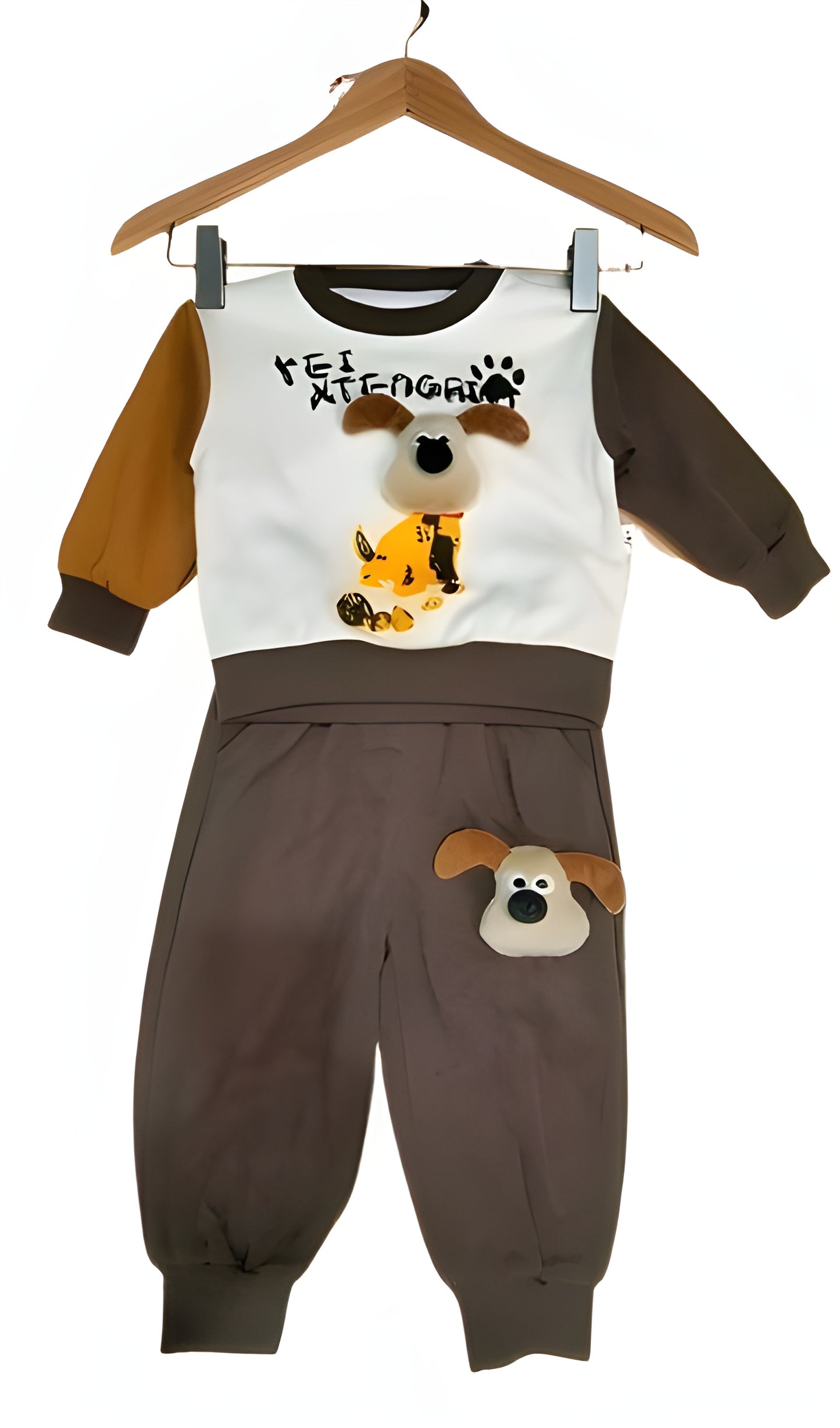 Premium Imported Dog Design Sweatshirt & Jogger Set – For 2 to 6 Year Kids Bring playful charm to your child’s winter wardrobe!