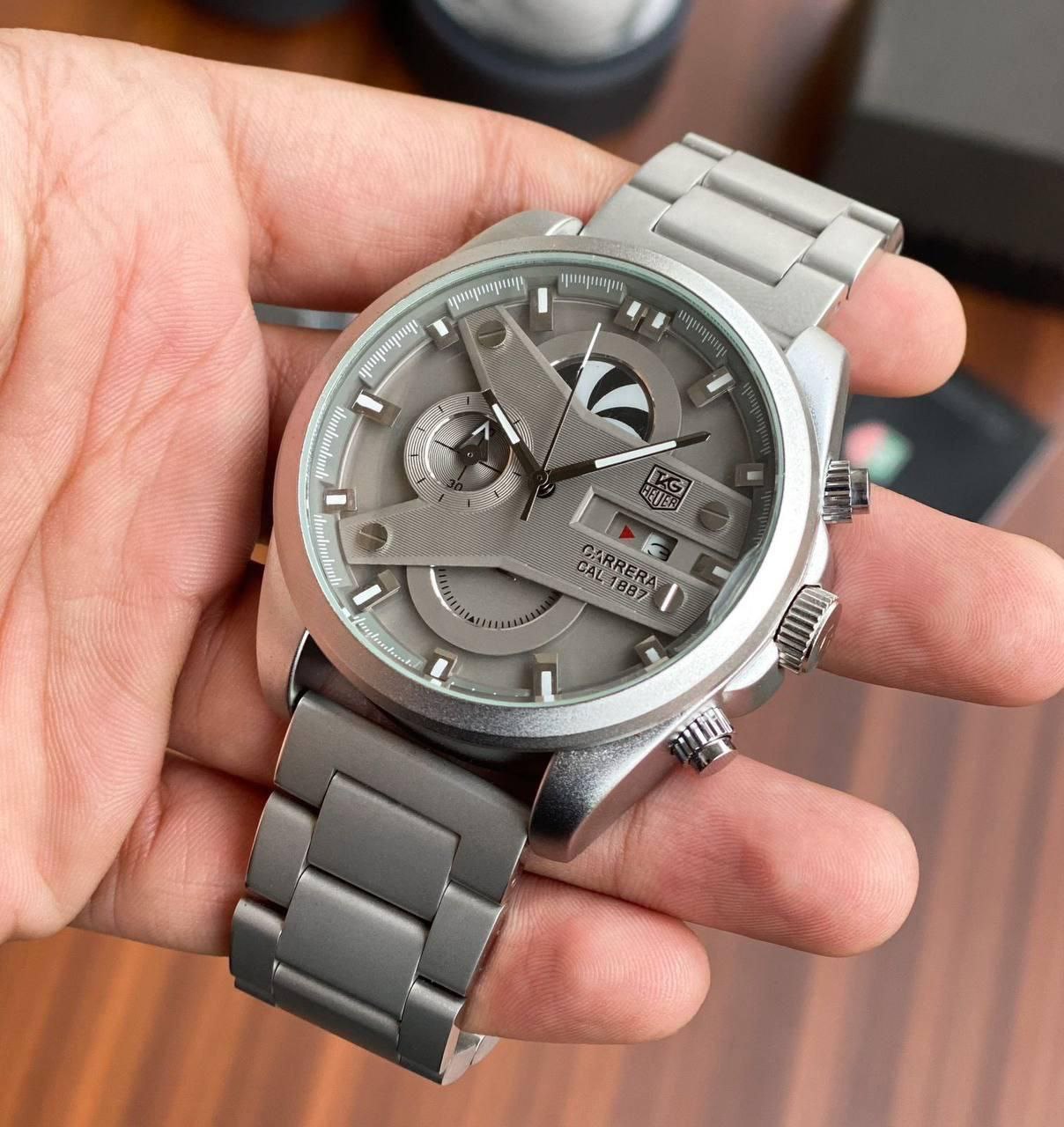 Tag Heuer A perfect combination of tag Cr7 Silver Case With Grey Dial