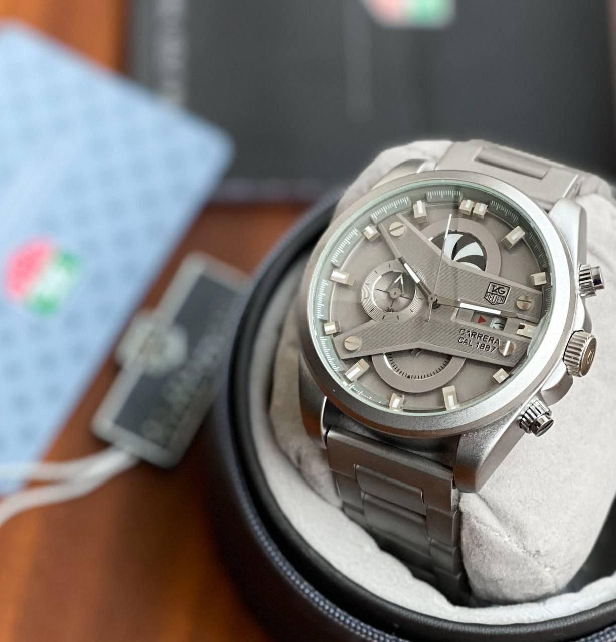 Tag Heuer A perfect combination of tag Cr7 Silver Case With Grey Dial