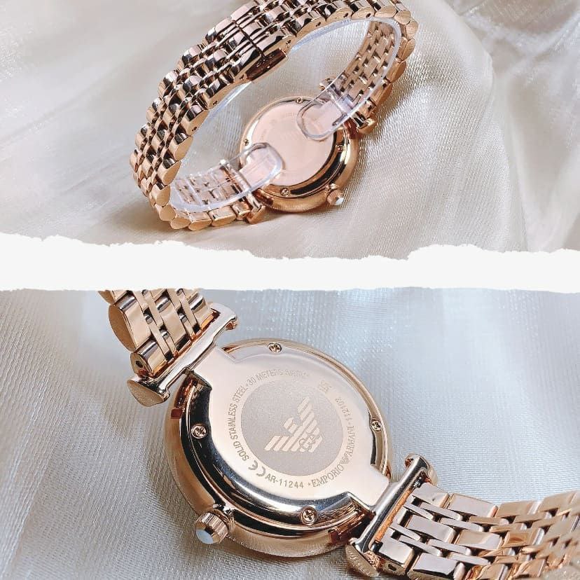 Beautiful Emporio Armani with its All New Diamond Studded Mother of Pearl Dial