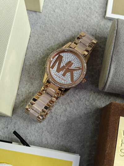 Michael Kors Luxury Rose Gold Stylish Girls Watch
