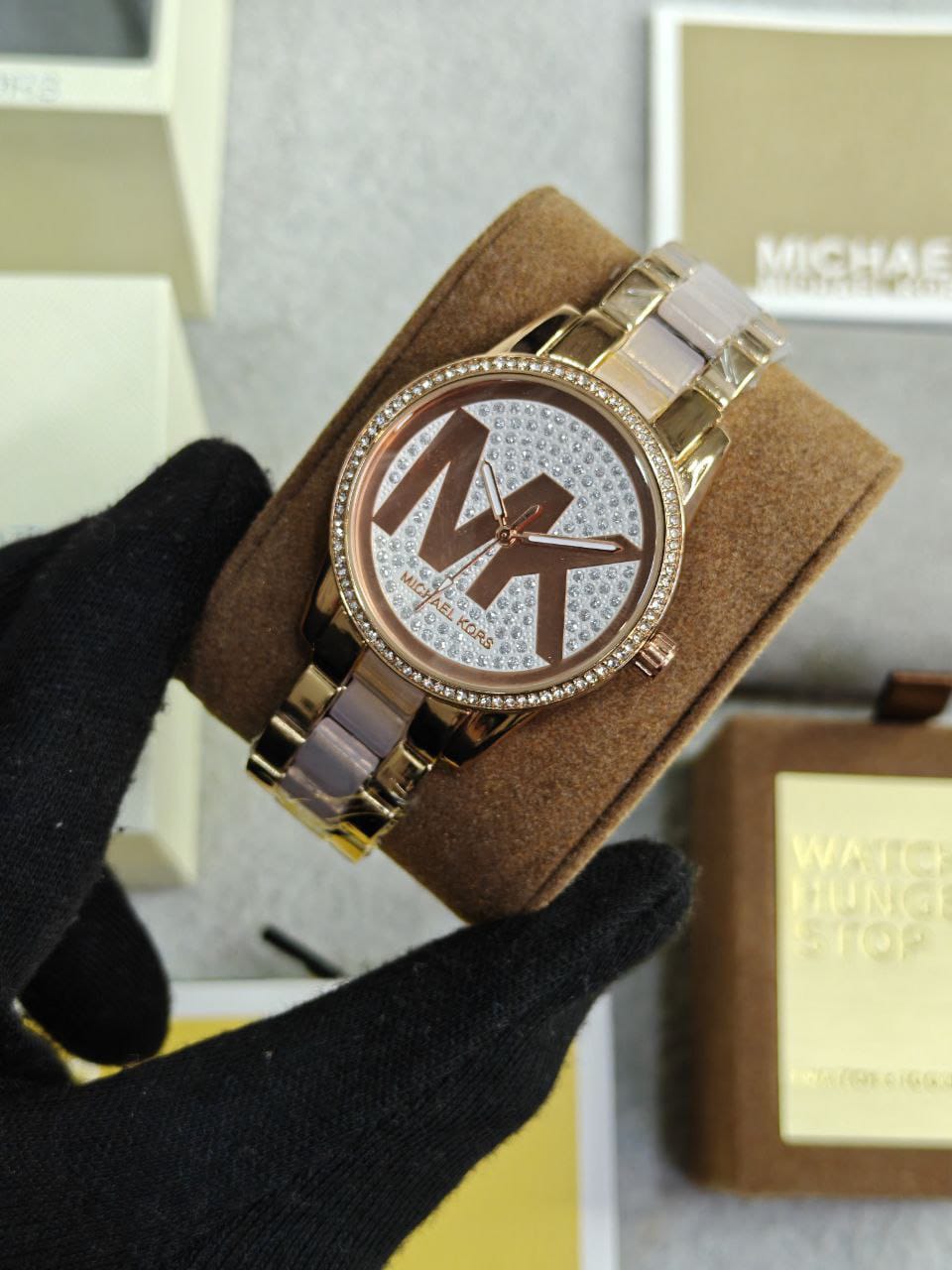 Michael Kors Luxury Rose Gold Stylish Girls Watch
