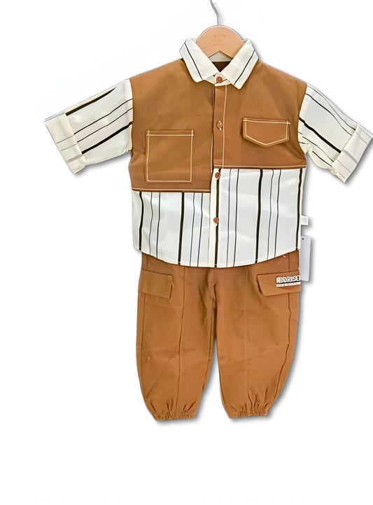 Premium Imported Shirt & Cargo Jogger Style Pant Set (2–6 Years)