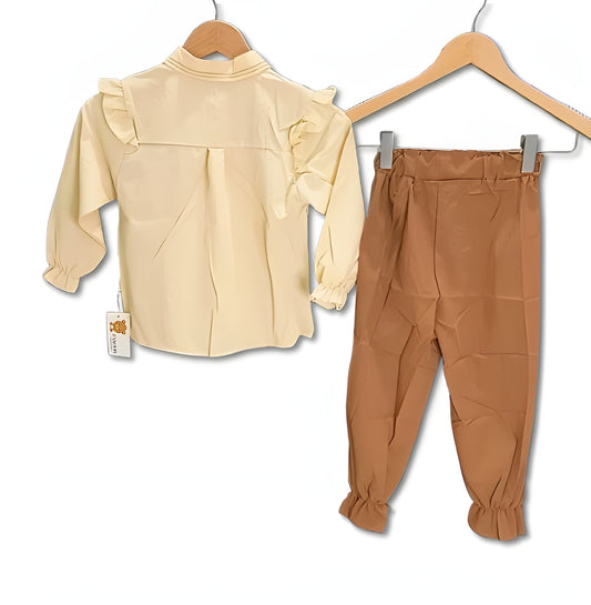 Premium Imported Ruffle Shirt & Pant Set (2–6 Years)
