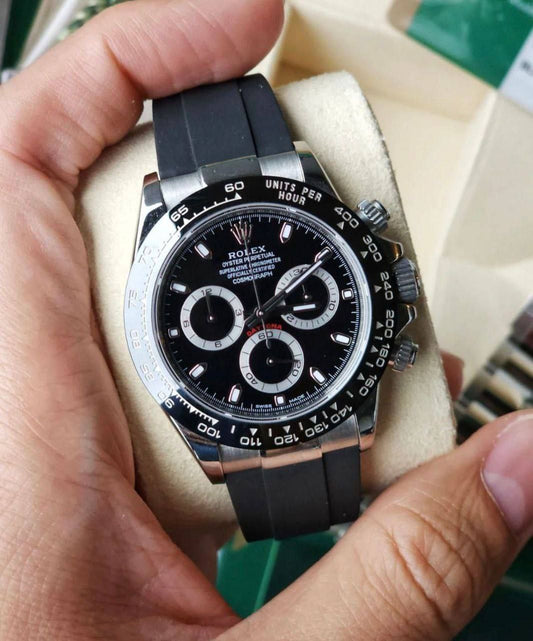 Rolex The Oyster Perpetual Daytona is the ultimate tool watch for those with a passion for driving and speed