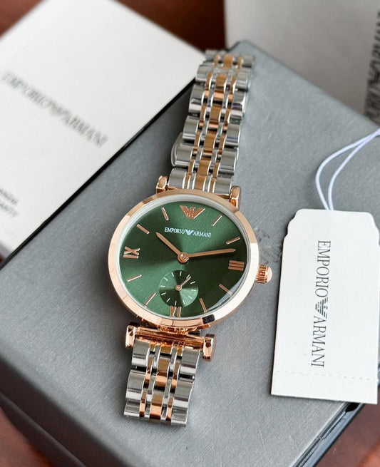 Emporio Armani with its All New Roman Green Chronograph  Dial
